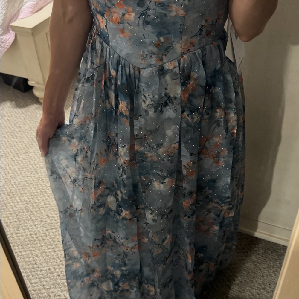 Floral Blue Dress